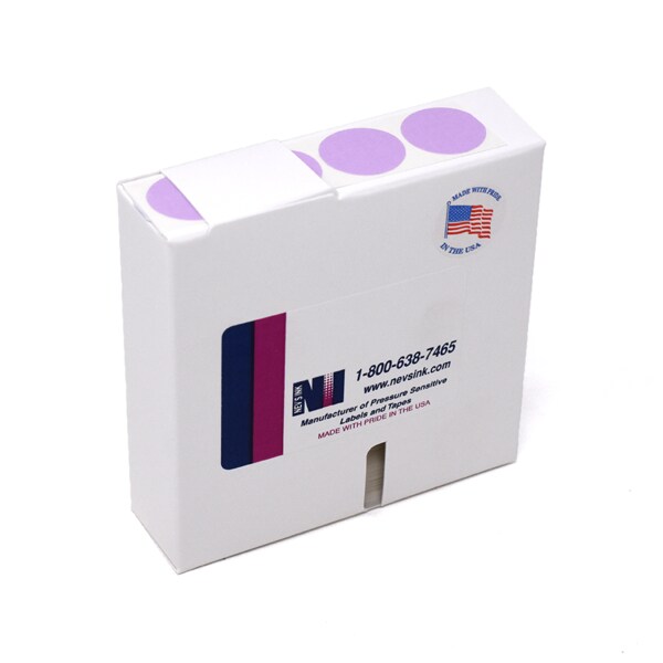 1-1/4" Color Coding Dots Violet - Roll Form